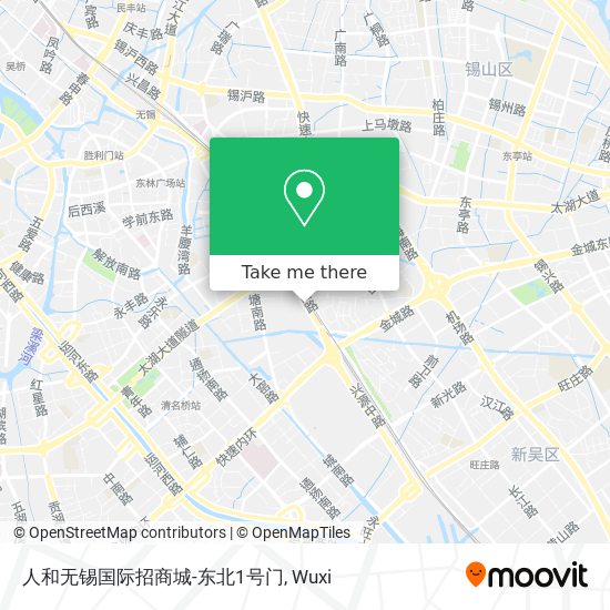人和无锡国际招商城-东北1号门 map