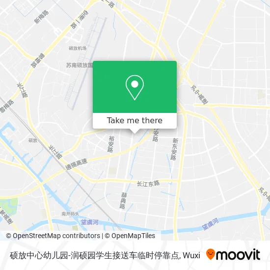 硕放中心幼儿园-润硕园学生接送车临时停靠点 map