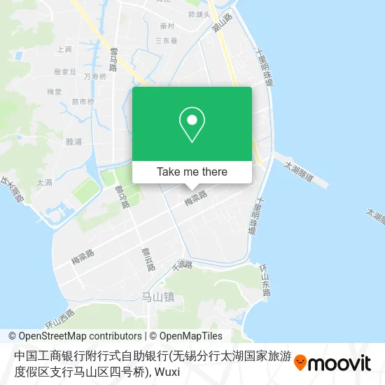 中国工商银行附行式自助银行(无锡分行太湖国家旅游度假区支行马山区四号桥) map