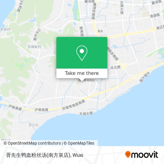 胥先生鸭血粉丝汤(南方泉店) map