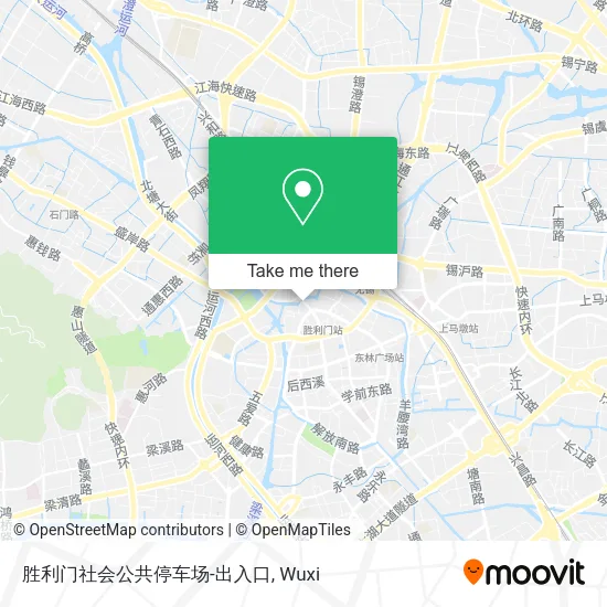 胜利门社会公共停车场-出入口 map
