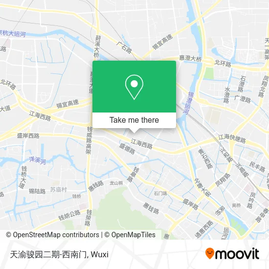 天渝骏园二期-西南门 map