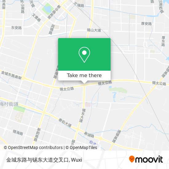 金城东路与锡东大道交叉口 map