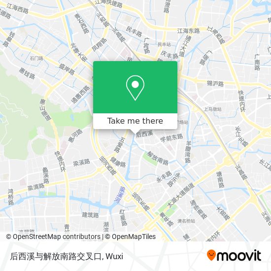 后西溪与解放南路交叉口 map