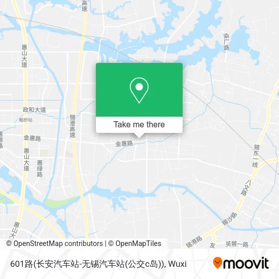 601路(长安汽车站-无锡汽车站(公交c岛)) map