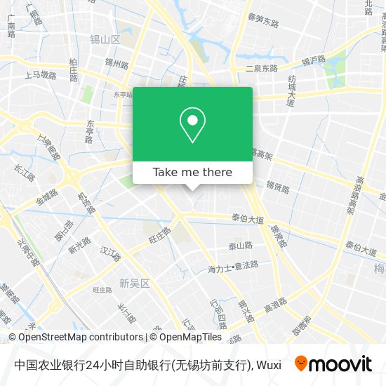 中国农业银行24小时自助银行(无锡坊前支行) map