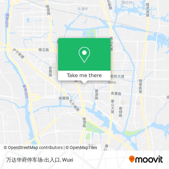 万达华府停车场-出入口 map
