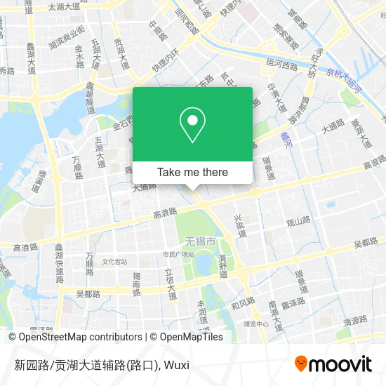 新园路/贡湖大道辅路(路口) map