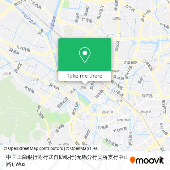 中国工商银行附行式自助银行(无锡分行吴桥支行中山路) map