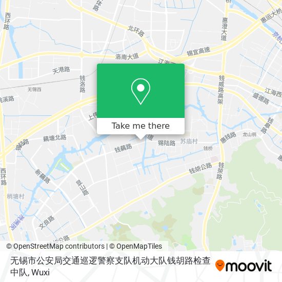 无锡市公安局交通巡逻警察支队机动大队钱胡路检查中队 map