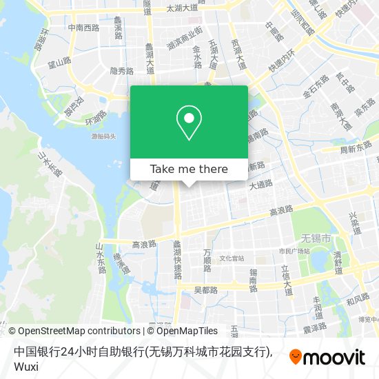 中国银行24小时自助银行(无锡万科城市花园支行) map