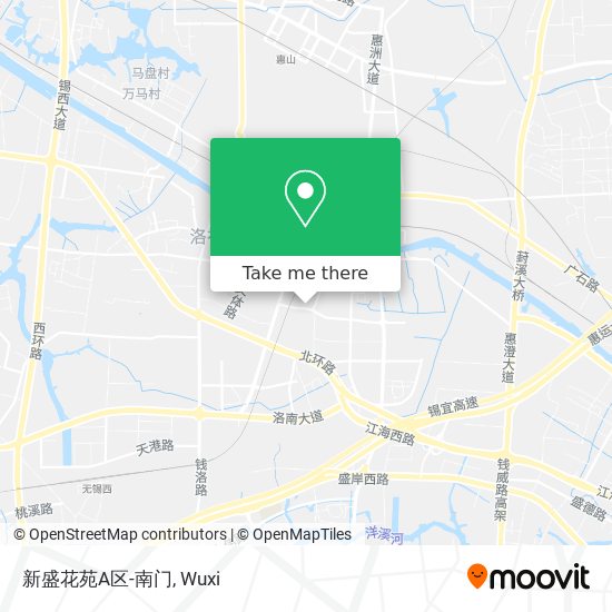 新盛花苑A区-南门 map