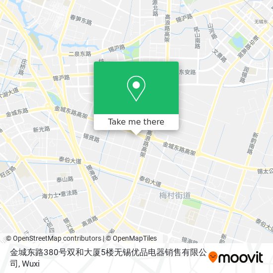 金城东路380号双和大厦5楼无锡优品电器销售有限公司 map
