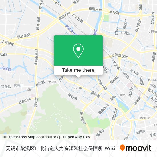 无锡市梁溪区山北街道人力资源和社会保障所 map