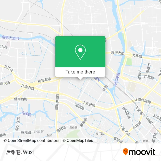 后张巷 map