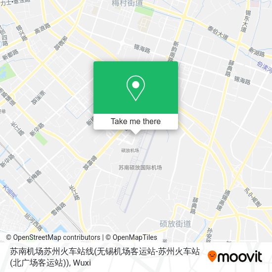 苏南机场苏州火车站线(无锡机场客运站-苏州火车站(北广场客运站)) map