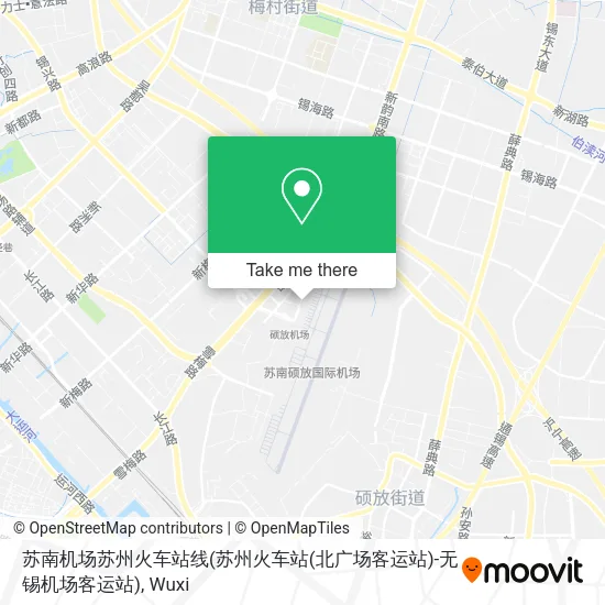 苏南机场苏州火车站线(苏州火车站(北广场客运站)-无锡机场客运站) map