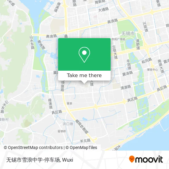 无锡市雪浪中学-停车场 map
