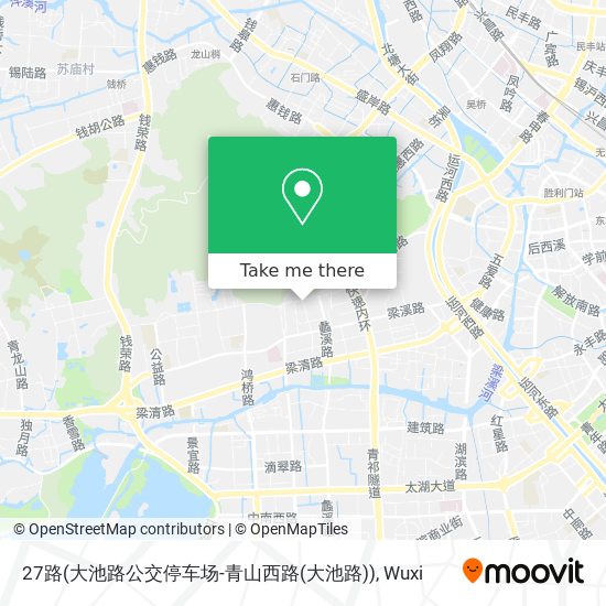 27路(大池路公交停车场-青山西路(大池路)) map