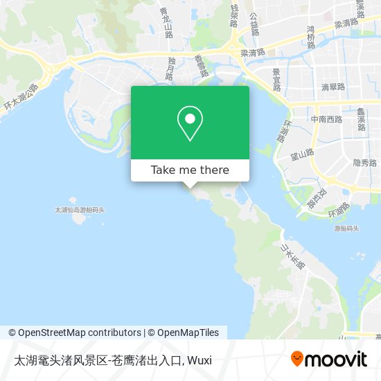 太湖鼋头渚风景区-苍鹰渚出入口 map