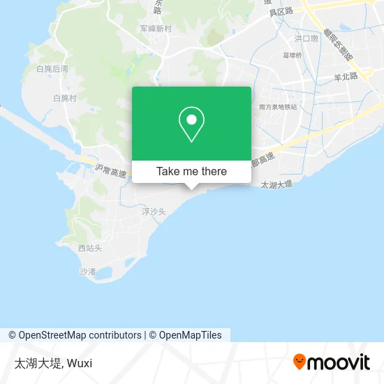 太湖大堤 map