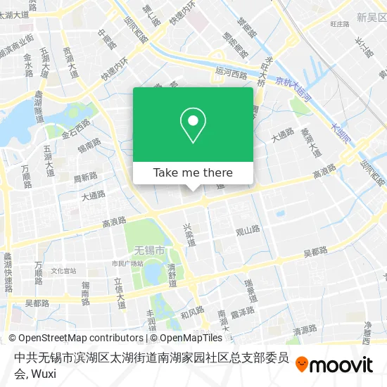 中共无锡市滨湖区太湖街道南湖家园社区总支部委员会 map