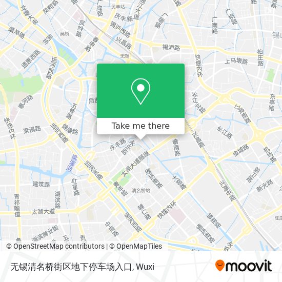 无锡清名桥街区地下停车场入口 map