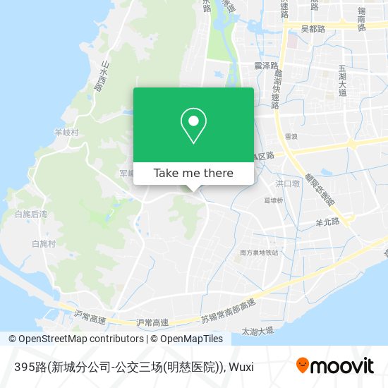 395路(新城分公司-公交三场(明慈医院)) map