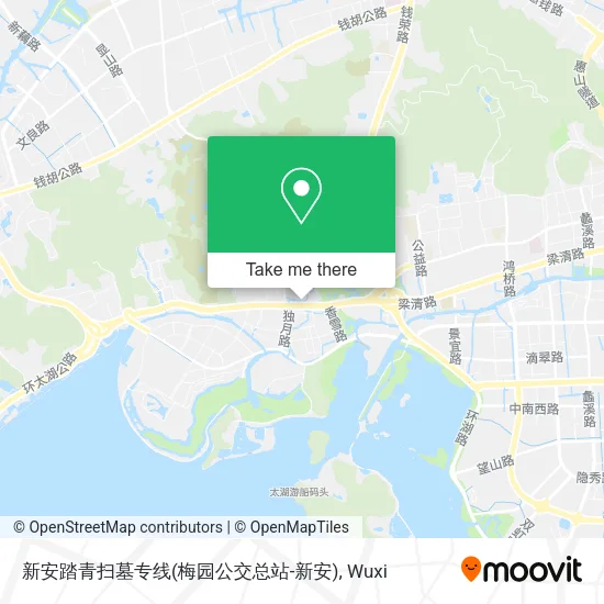 新安踏青扫墓专线(梅园公交总站-新安) map