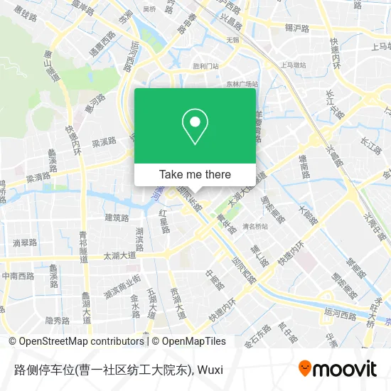路侧停车位(曹一社区纺工大院东) map