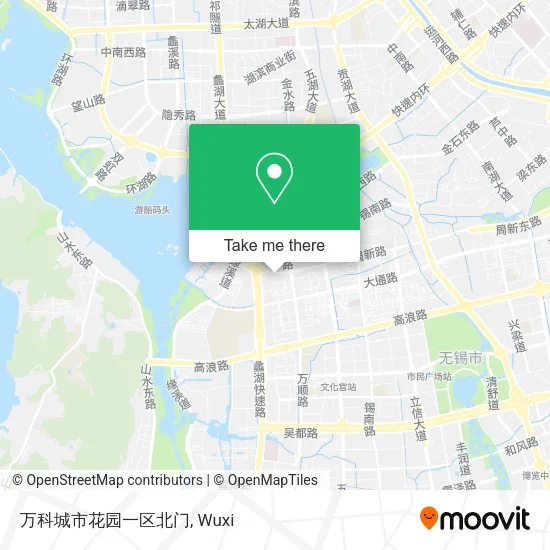 万科城市花园一区北门 map