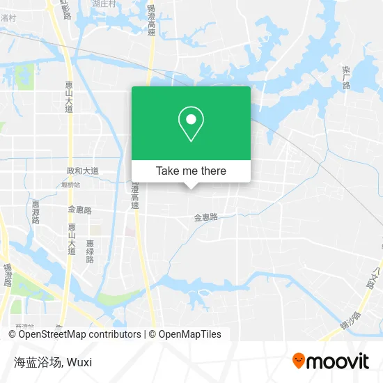 海蓝浴场 map