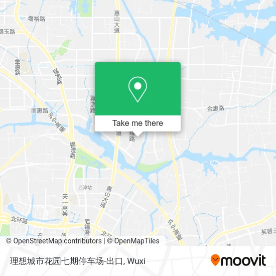 理想城市花园七期停车场-出口 map