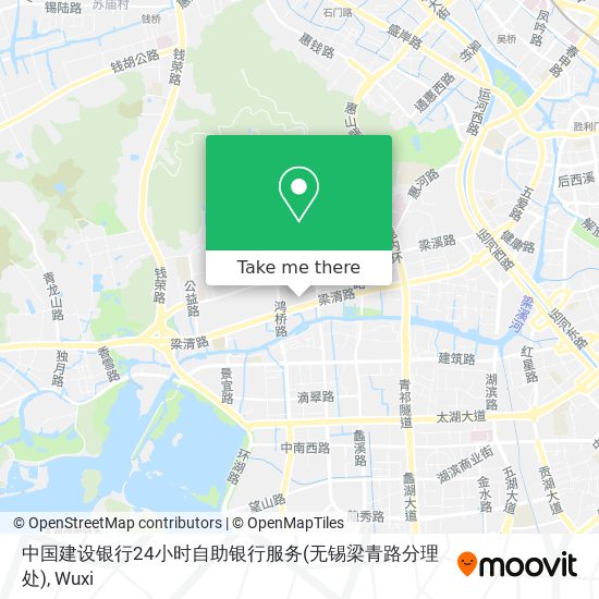 中国建设银行24小时自助银行服务(无锡梁青路分理处) map