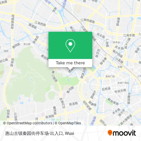 惠山古镇秦园街停车场-出入口 map