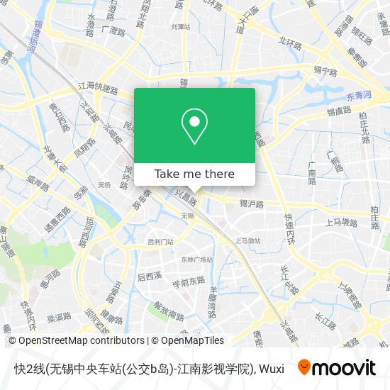 快2线(无锡中央车站(公交b岛)-江南影视学院) map