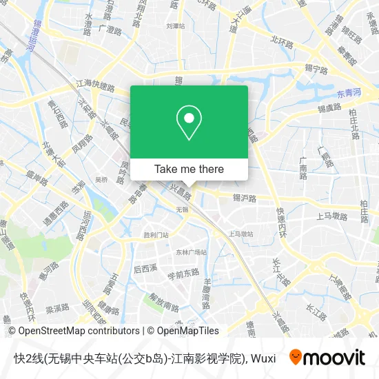 快2线(无锡中央车站(公交b岛)-江南影视学院) map