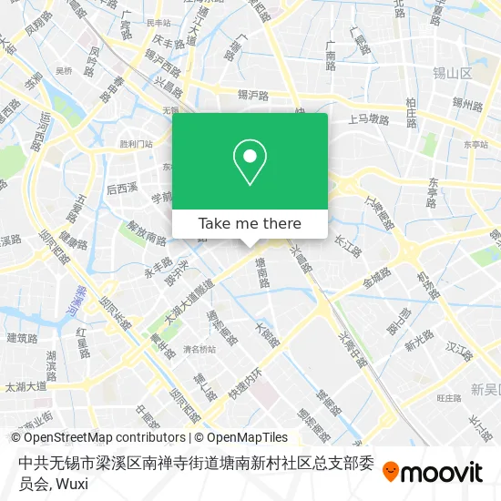 中共无锡市梁溪区南禅寺街道塘南新村社区总支部委员会 map