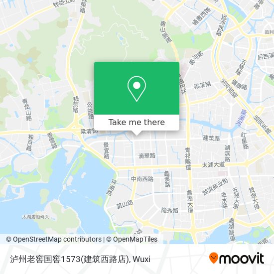 How to get to 泸州老窖国窖1573(建筑西路店) in 滨湖区by Bus or Metro?