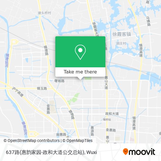 637路(惠韵家园-政和大道公交总站) map