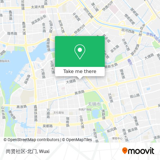 尚贤社区-北门 map