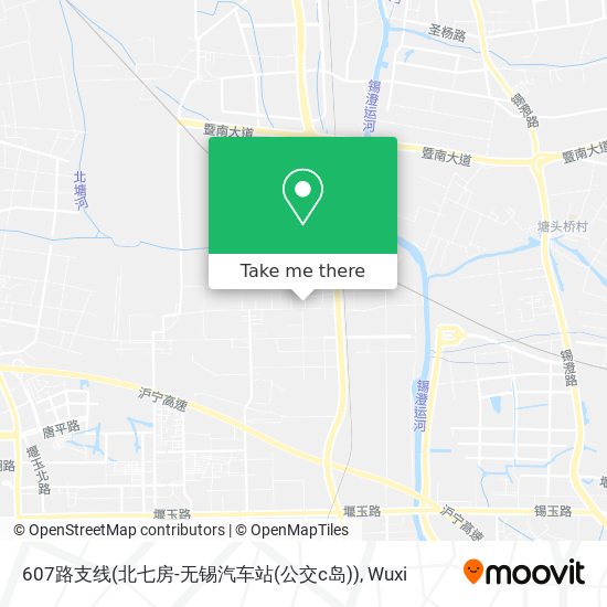 607路支线(北七房-无锡汽车站(公交c岛)) map