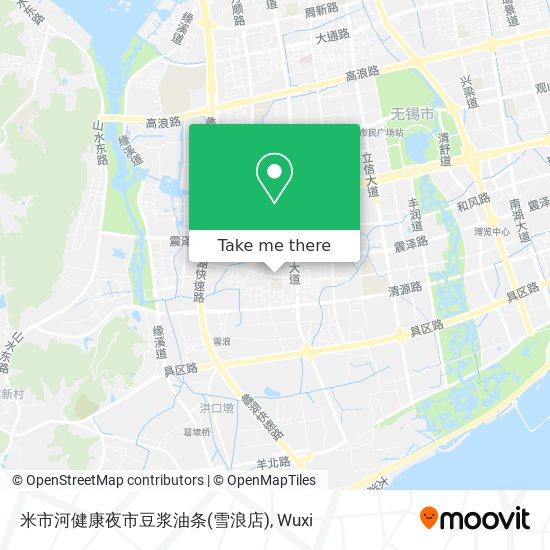 米市河健康夜市豆浆油条(雪浪店) map