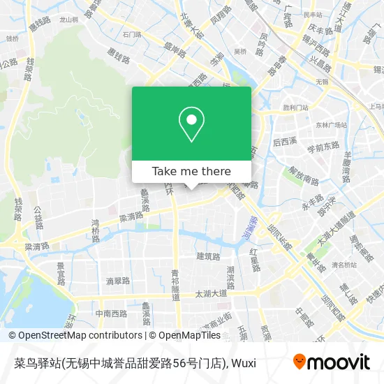 菜鸟驿站(无锡中城誉品甜爱路56号门店) map