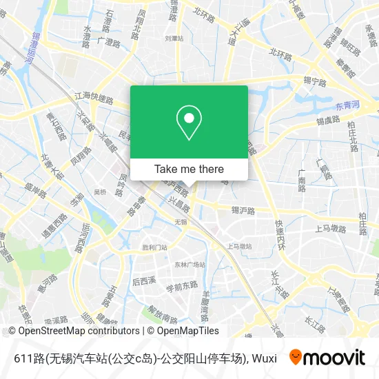 611路(无锡汽车站(公交c岛)-公交阳山停车场) map
