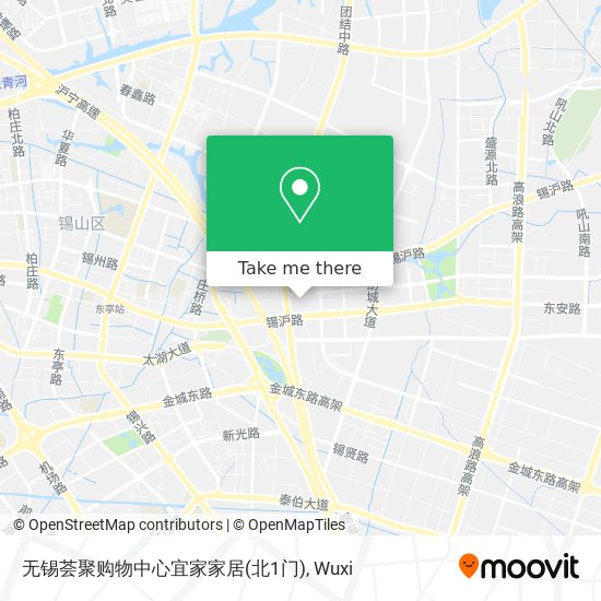 无锡荟聚购物中心宜家家居(北1门) map