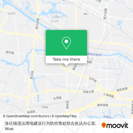 洛社镇违法用地建设行为防控查处联合执法办公室 map