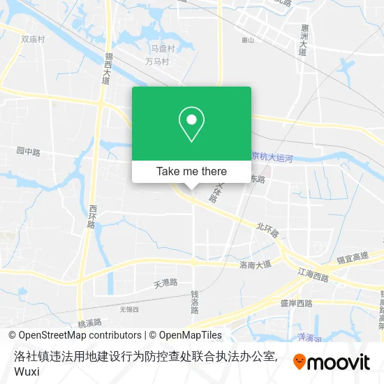 洛社镇违法用地建设行为防控查处联合执法办公室 map