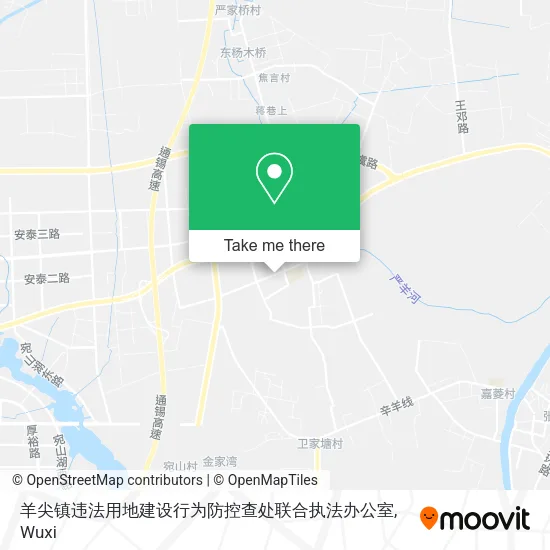 羊尖镇违法用地建设行为防控查处联合执法办公室 map