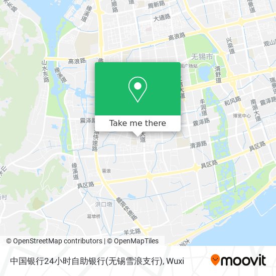 中国银行24小时自助银行(无锡雪浪支行) map